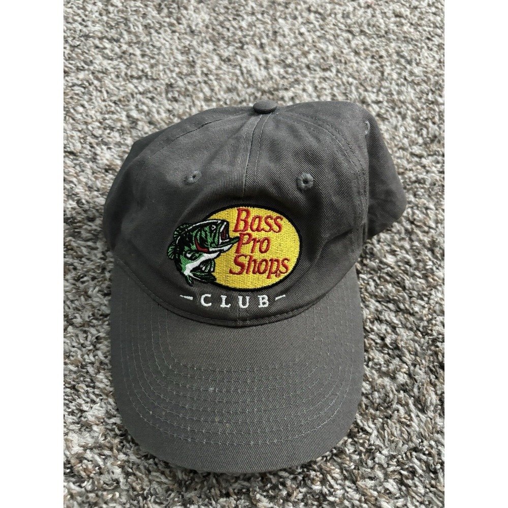 Bass Pro Shops Club Hat Gray Baseball Cap Strapback OSFM